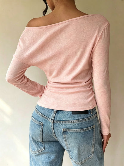 Stylish And Elegant Off-shoulder Knit Top With Lace Detailing