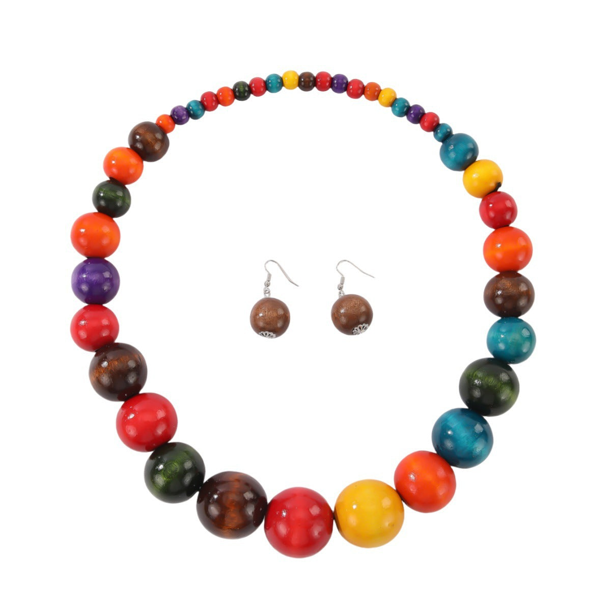 Effortlessly Everglades Teal Wood Bead Necklace