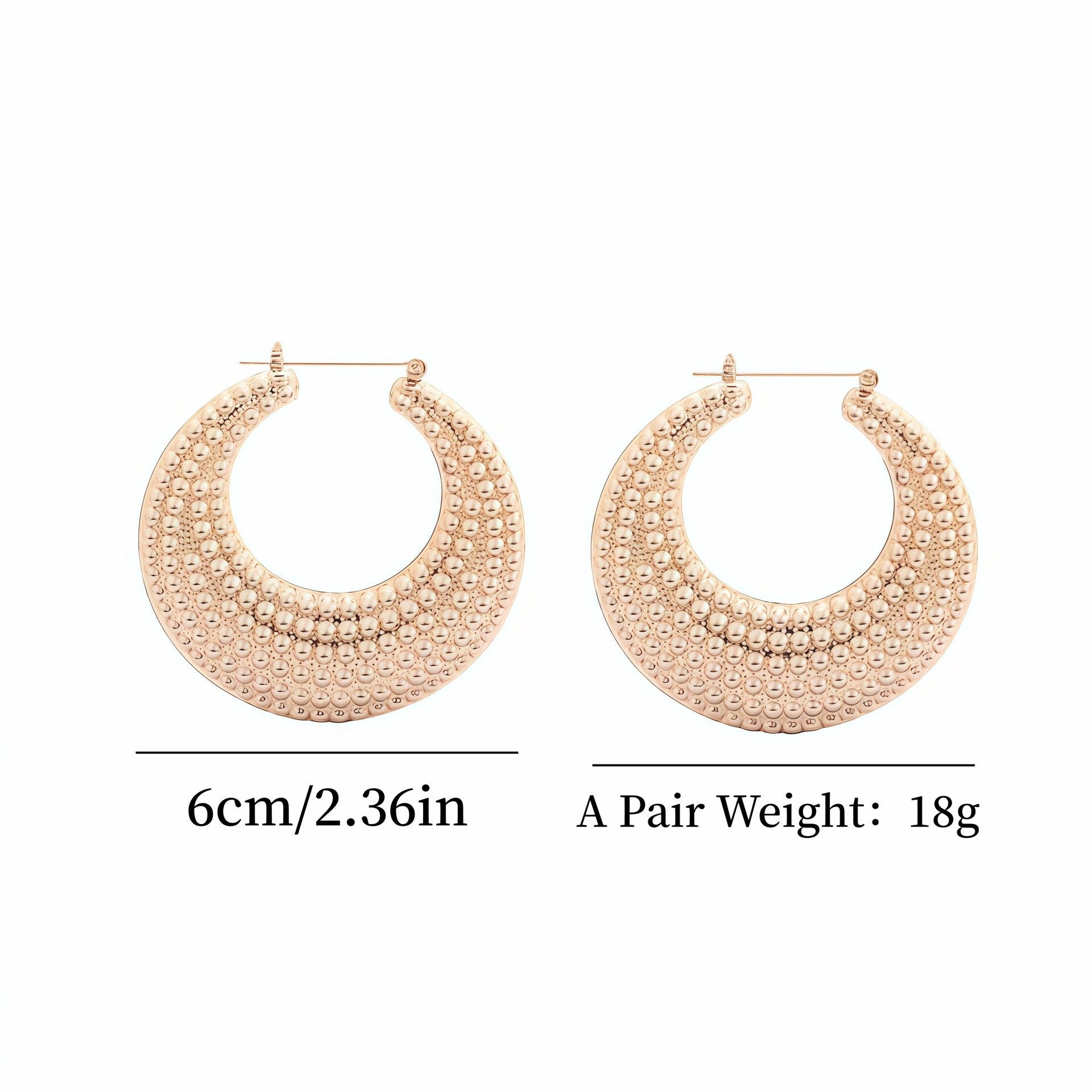 Large Hammered Teardrop Hoop Earrings Bold Textured 14K Gold Plated Statement Hoops - 6cm, kc gold full moon earrings,