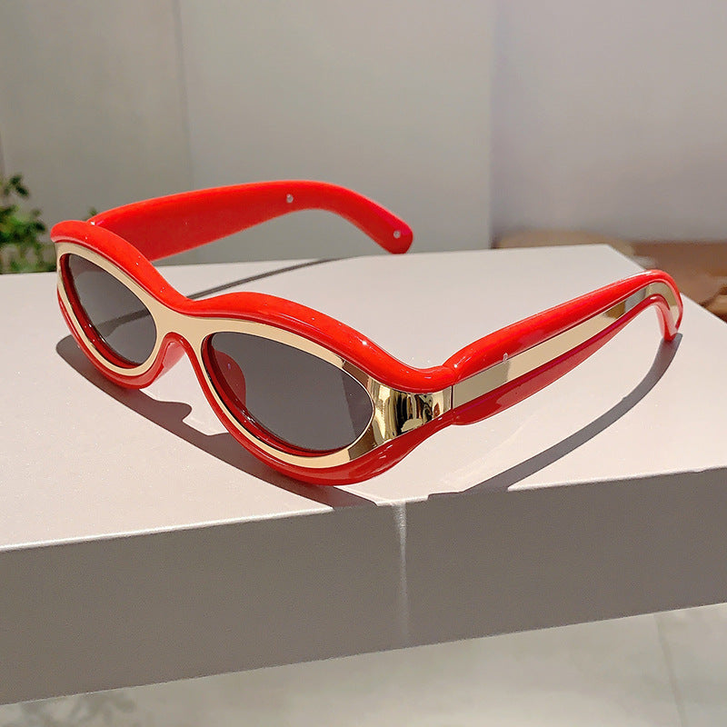New Fashion Oval Cat Eye Sunglasses