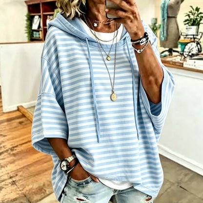 Oversized Striped Hoodie
