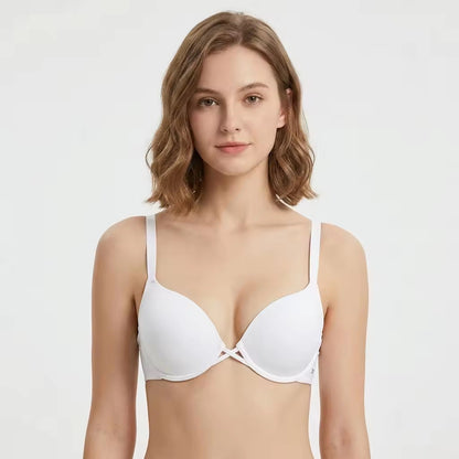 Smooth Crisscross Underwire Push Up T-Shirt Bra - White / 70B