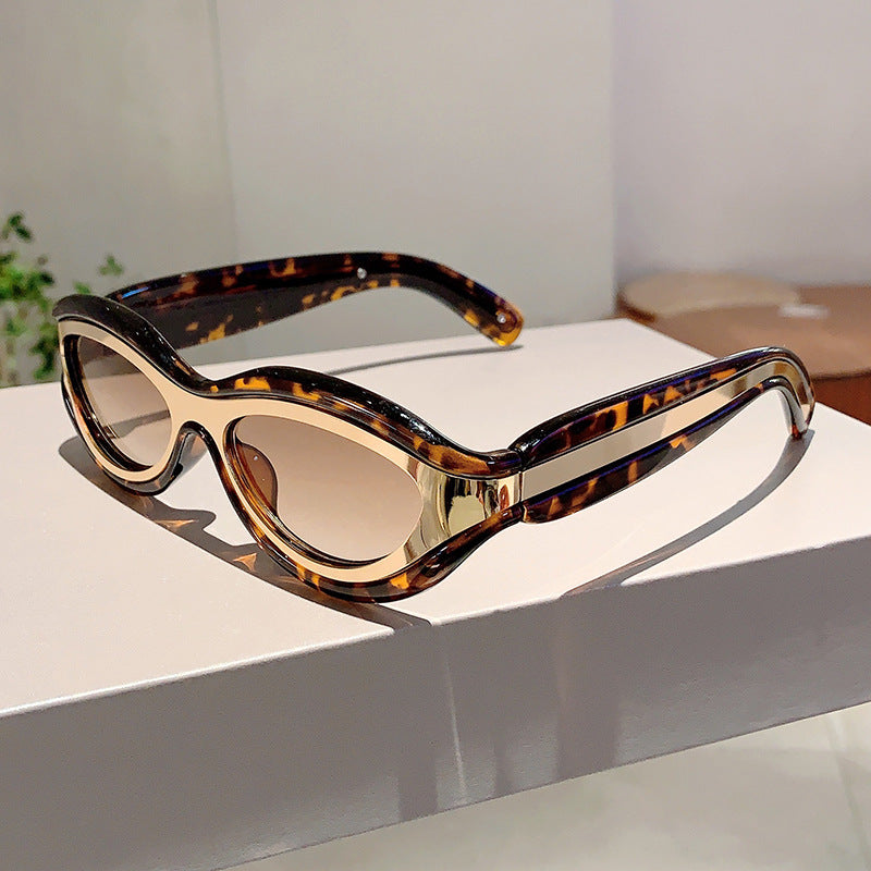 New Fashion Oval Cat Eye Sunglasses