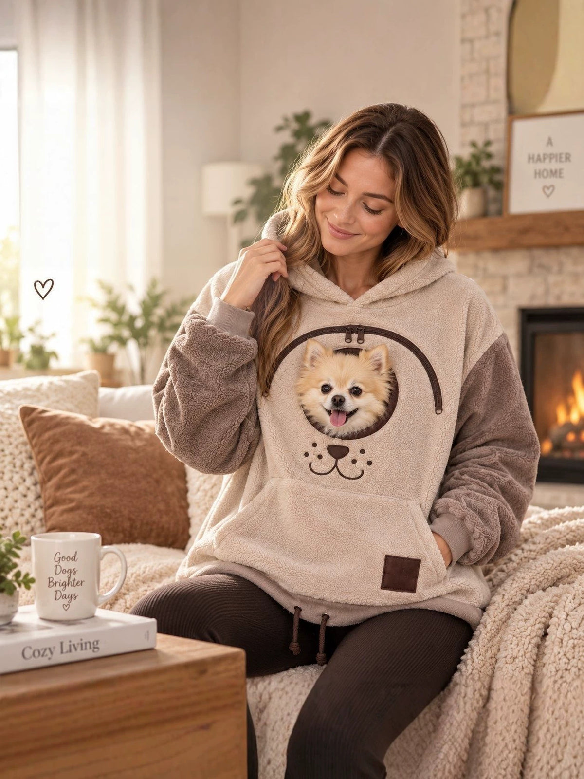 🐾 Cozy Pet Carrier Hoodie — Built-In Pouch for Cats & Small Dogs