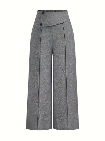 Wrap-Waist Wide-Leg Pants