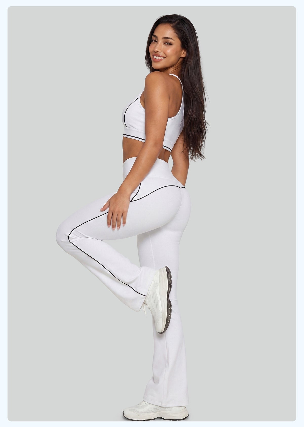Contrast Piping Racerback Sports Set