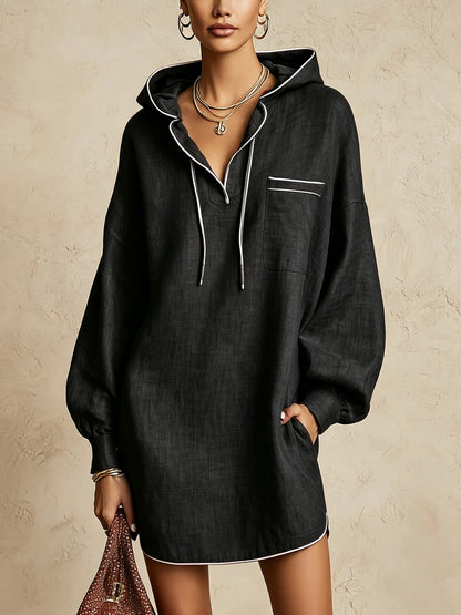 Oversized Hooded Tunic Dress
