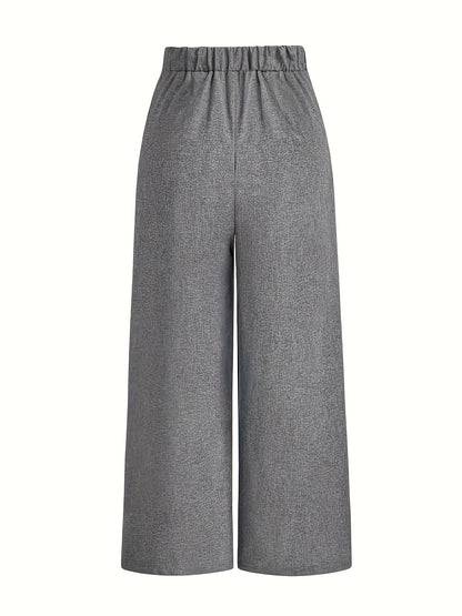 Wrap-Waist Wide-Leg Pants