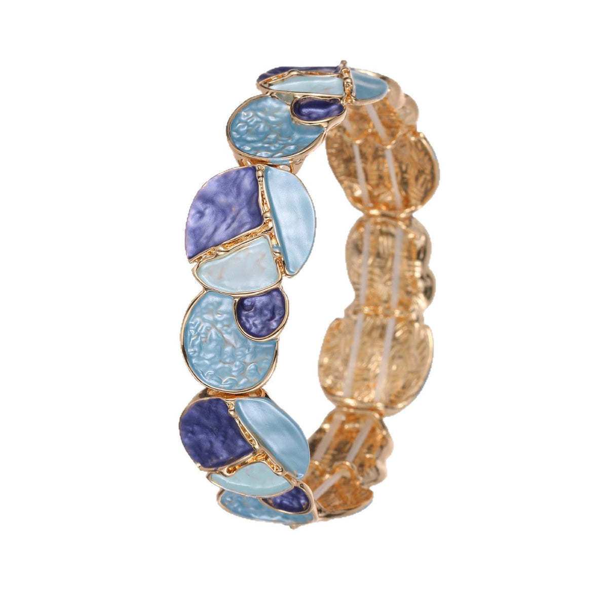 Elegant Pastel Stone Bangle Bracelet