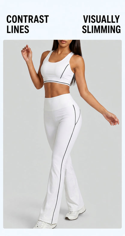 Contrast Piping Racerback Sports Set