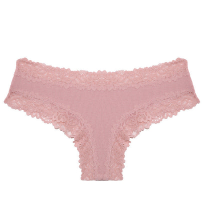 Hugmecurve® Women's Cotton Panties Lace Low Rise Basic Brazilian Bikini Cute Panties