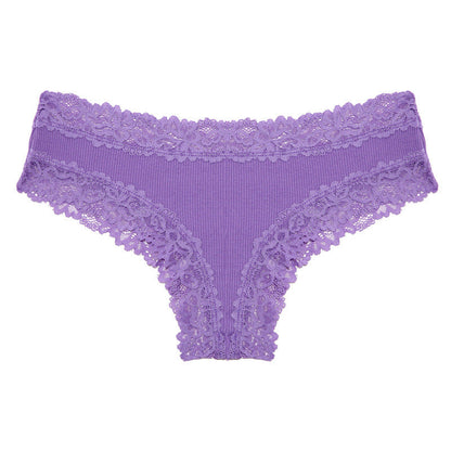 Hugmecurve® Women's Cotton Panties Lace Low Rise Basic Brazilian Bikini Cute Panties
