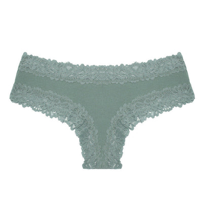 Hugmecurve® Women's Cotton Panties Lace Low Rise Basic Brazilian Bikini Cute Panties
