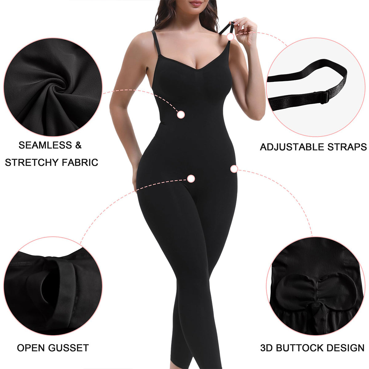 hugmecurve 3-in-1 Seamless Full Body Compression Legging Bodysuit