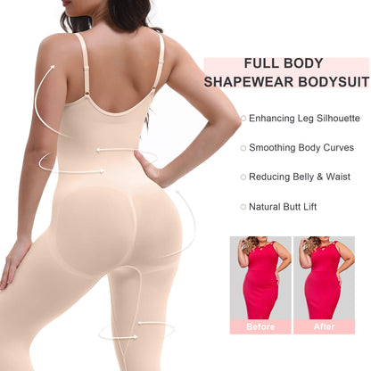hugmecurve 3-in-1 Seamless Full Body Compression Legging Bodysuit