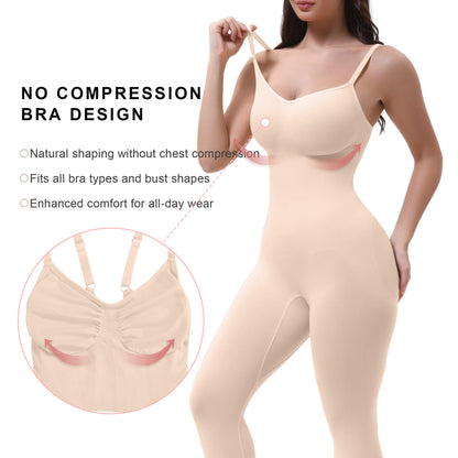 hugmecurve 3-in-1 Seamless Full Body Compression Legging Bodysuit