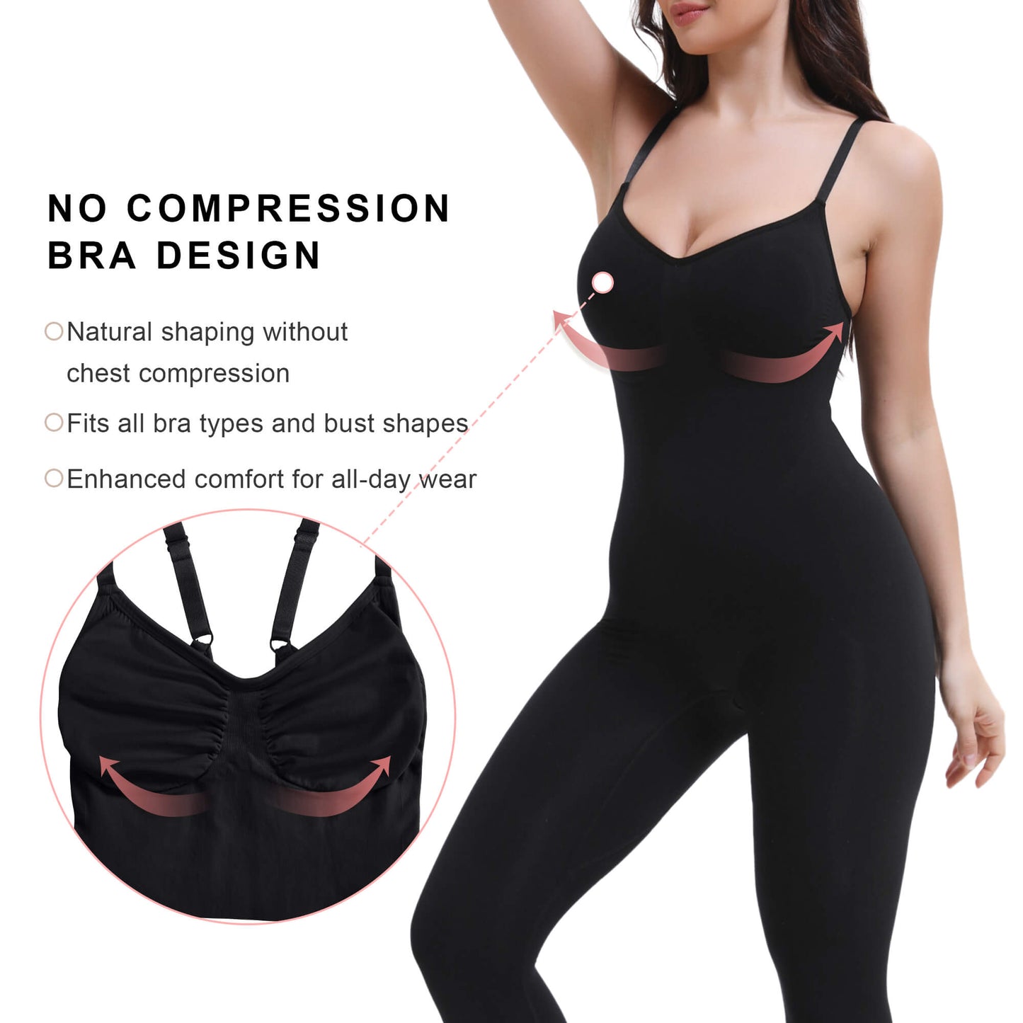 hugmecurve 3-in-1 Seamless Full Body Compression Legging Bodysuit