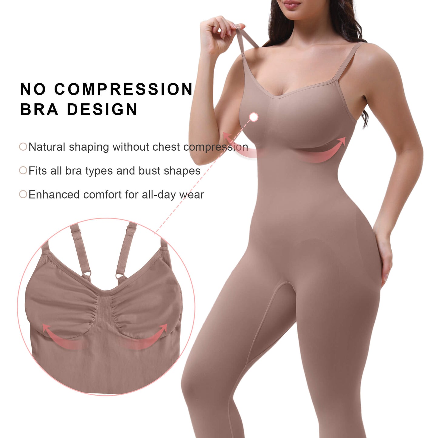 hugmecurve 3-in-1 Seamless Full Body Compression Legging Bodysuit
