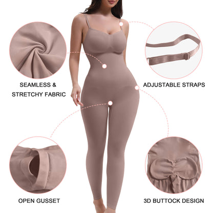 hugmecurve 3-in-1 Seamless Full Body Compression Legging Bodysuit