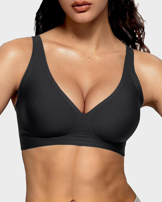 Hugmecurve Seamless Deep V Push-Up Wireless Bra