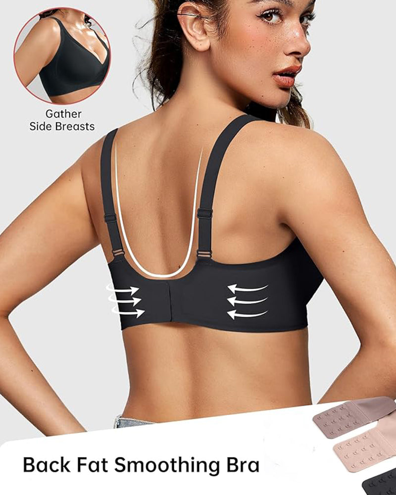 Hugmecurve Seamless Deep V Push-Up Wireless Bra