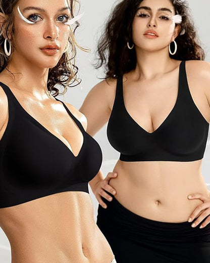 Hugmecurve Seamless Deep V Push-Up Wireless Bra