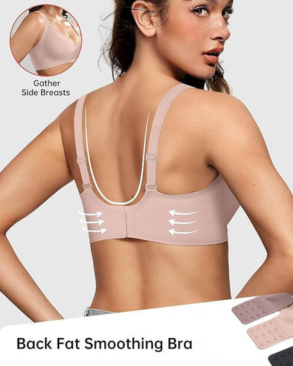 Hugmecurve Seamless Deep V Push-Up Wireless Bra