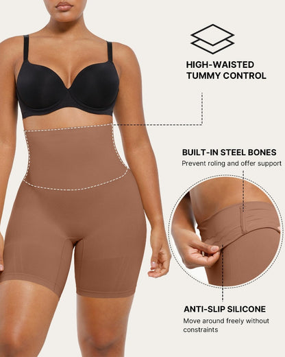 Hugmecurve Shapewear Tummy Control Shorts for Women Seamless High Waisted Body Shaper Thigh Slimming Underwear Girdle