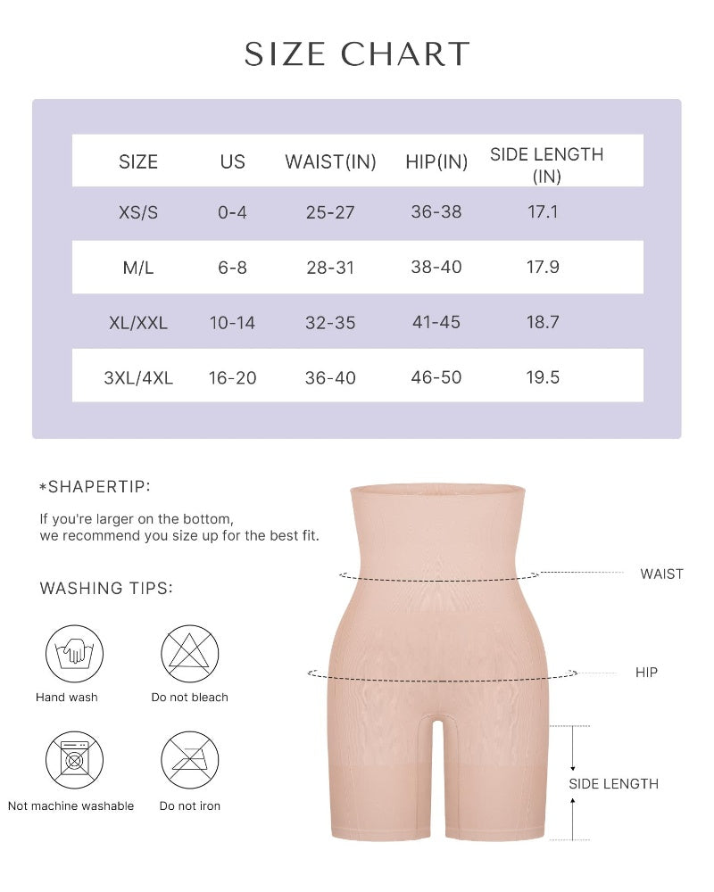 Hugmecurve Shapewear Tummy Control Shorts for Women Seamless High Waisted Body Shaper Thigh Slimming Underwear Girdle