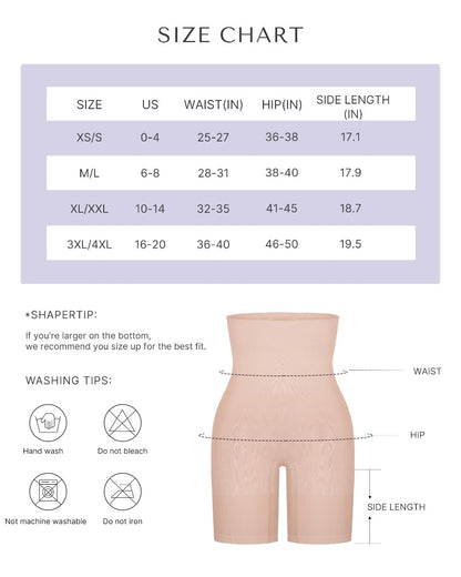 Hugmecurve Shapewear Tummy Control Shorts for Women Seamless High Waisted Body Shaper Thigh Slimming Underwear Girdle