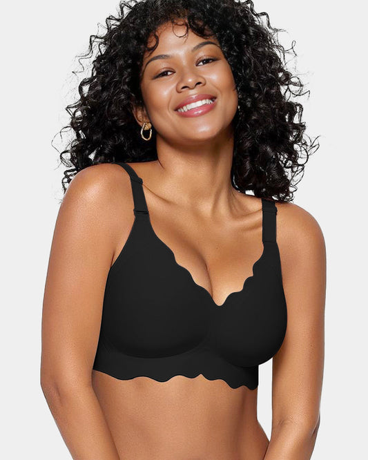 Hugmecurve Soft Full Coverage Scalloped Wireless Jelly Bra