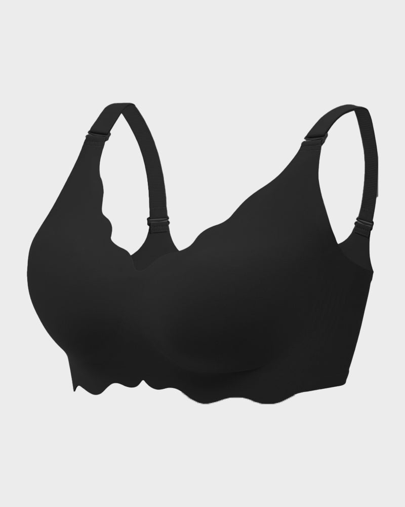 Hugmecurve Soft Full Coverage Scalloped Wireless Jelly Bra