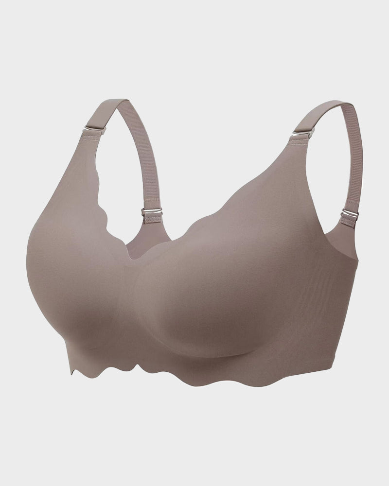 Hugmecurve Soft Full Coverage Scalloped Wireless Jelly Bra