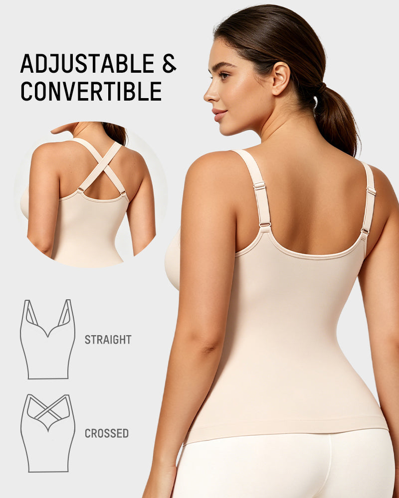 V-Neck Built-In Bra Shaping Cami