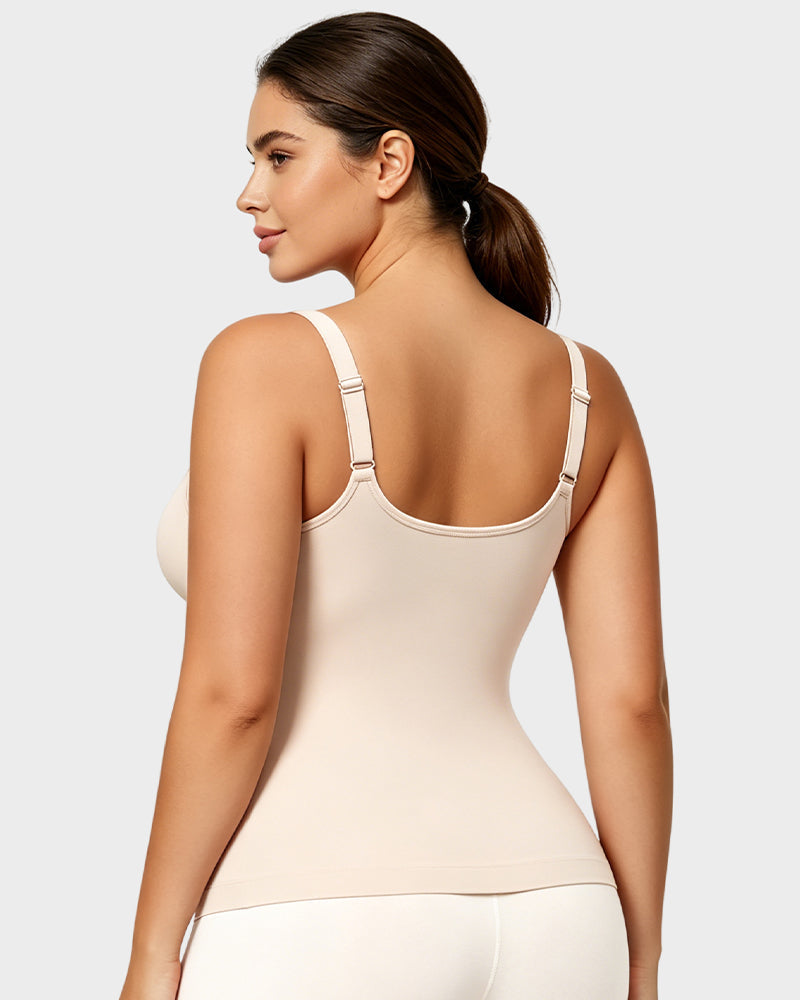 V-Neck Built-In Bra Shaping Cami