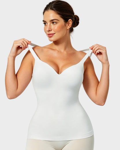 V-Neck Built-In Bra Shaping Cami