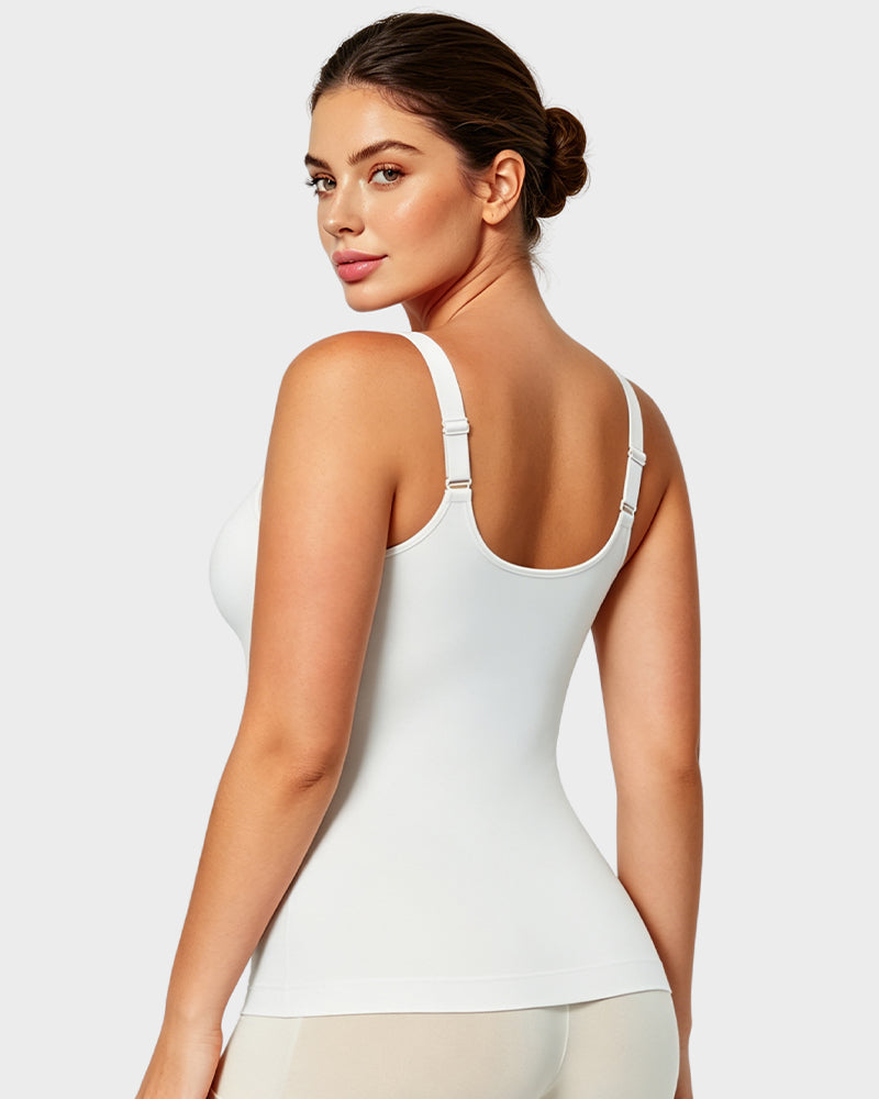 V-Neck Built-In Bra Shaping Cami