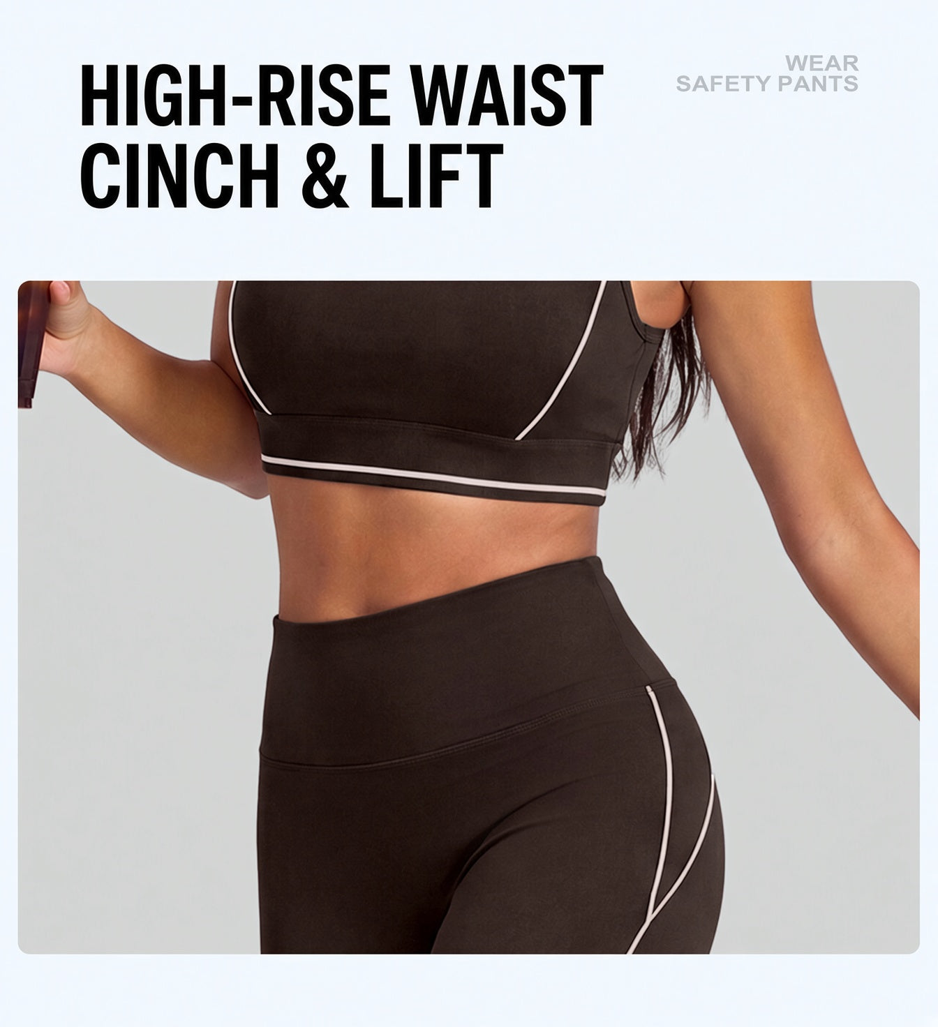 Contrast Piping Racerback Sports Set