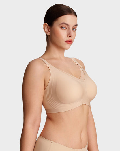 Hugmecurve Womens Wireless Bras V Mesh Comfortable Bralette Supportive