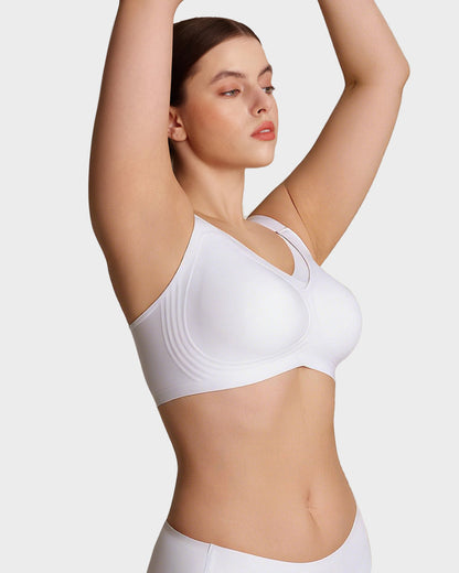 Hugmecurve Womens Wireless Bras V Mesh Comfortable Bralette Supportive