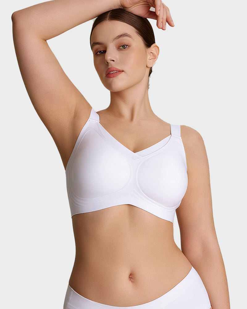 Hugmecurve Womens Wireless Bras V Mesh Comfortable Bralette Supportive