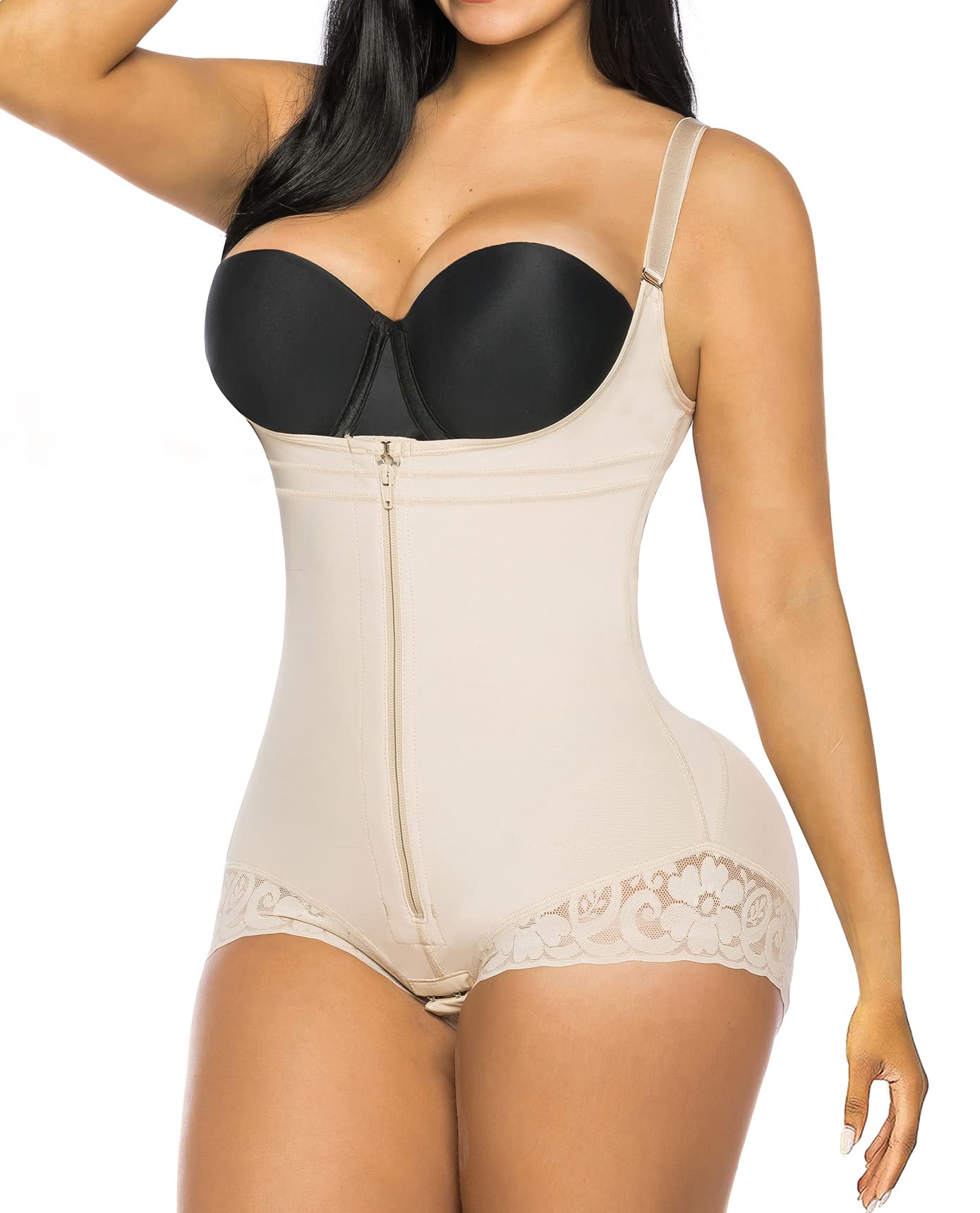 Hugmecurve® Shapewear for Women Tummy Control Fajas Colombianas Open Bust Body Shaper Slimmer Bodysuit
