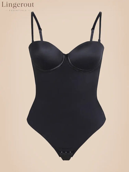 Back Lace-up Thong Seamless Shapewear Bodysuit