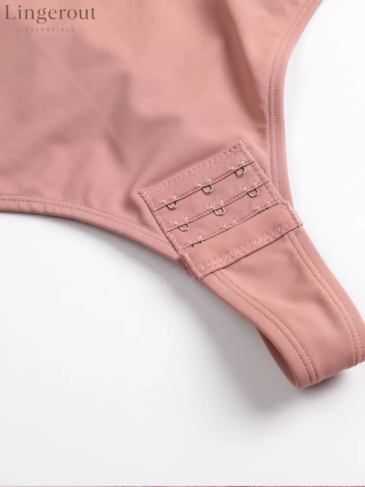 Back Lace-up Thong Seamless Shapewear Bodysuit