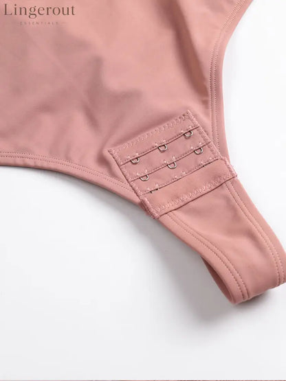Back Lace-up Thong Seamless Shapewear Bodysuit