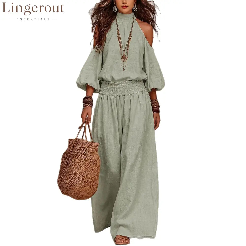Boho Halter Two Piece Matching Set
