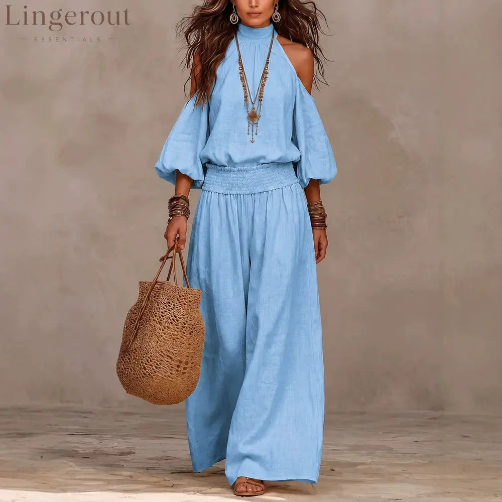 Boho Halter Two Piece Matching Set