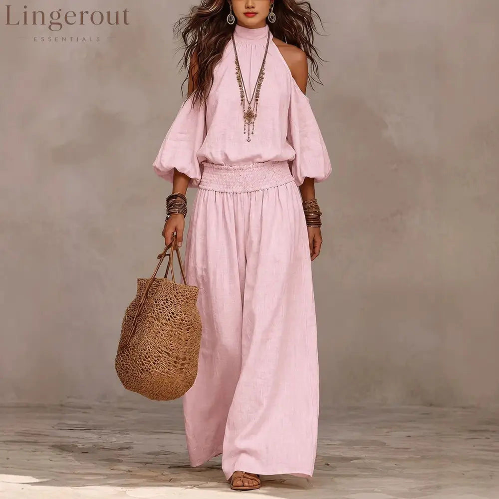 Boho Halter Two Piece Matching Set