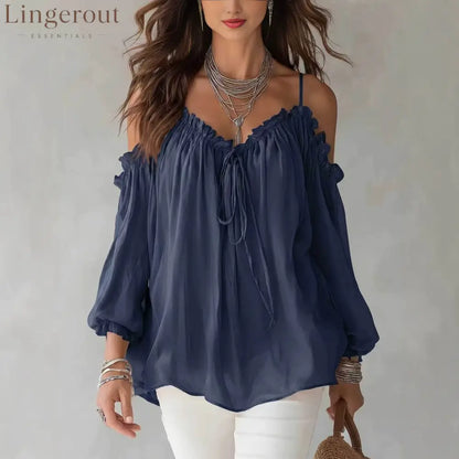 Boho Off Shoulder Ruffle Blouse