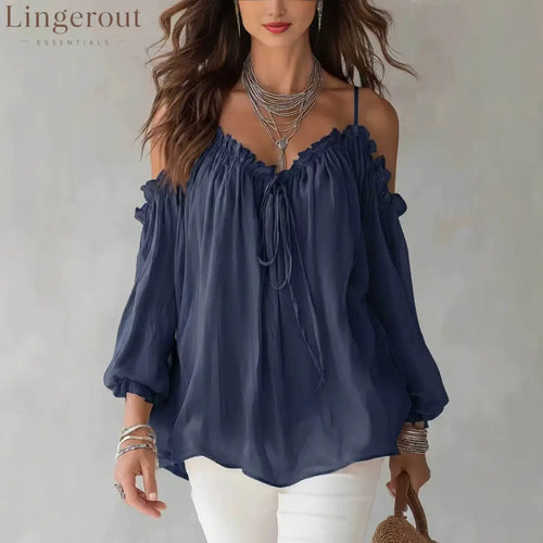 Boho Off Shoulder Ruffle Blouse